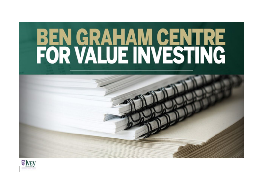 Ben Graham Centre’s 1st European Value Investing Conference
